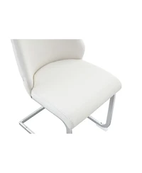 Streamdale Furniture Modern Pu Leather Dining Chair with Arched Back