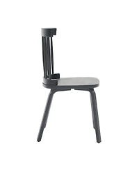 Streamdale Windsor Dining Chairs Set of 4, Wood Farmhouse Spindle Back, Black