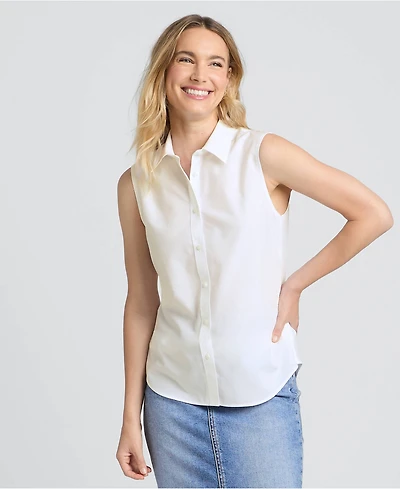 Lands' End Women's Tall Wrinkle Free No Iron Sleeveless Shirt