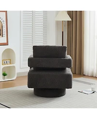 Streamdale Furniture 29.13" W Swivel Accent Chair, Modern Rotating Armchair, Charcoal