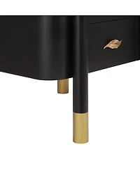 Streamdale Furniture Contemporary 2-Drawer Nightstand with Curved Profile & Feather Handles