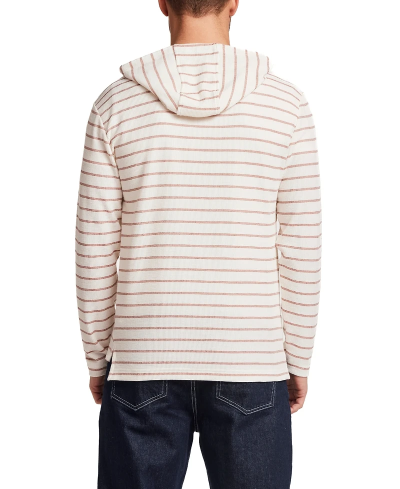 Weatherproof Vintage Men's Long-Sleeve Mixy Quarter Button Hoodie