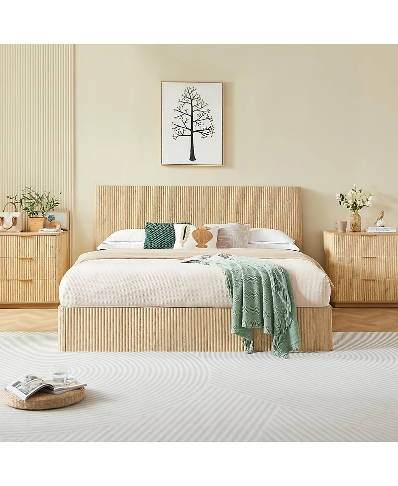 Streamdale Furniture King Size Lift Up Storage Bed Frame with Hydraulic Storage