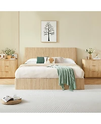 Streamdale Furniture King Size Lift Up Storage Bed Frame with Hydraulic Storage