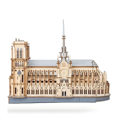 Flash Popup Diy 3D Wood Puzzle: Paris Cathedral 330 pieces