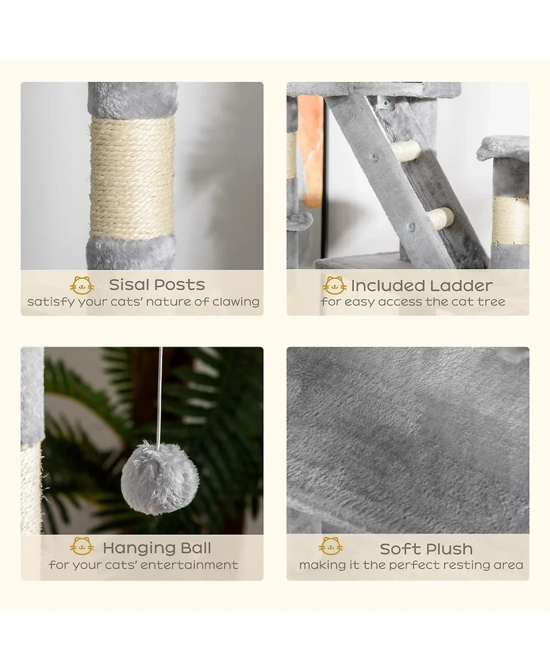 Zeus & Ruta 94.5-102.4" Height Adjustable Cat Tree