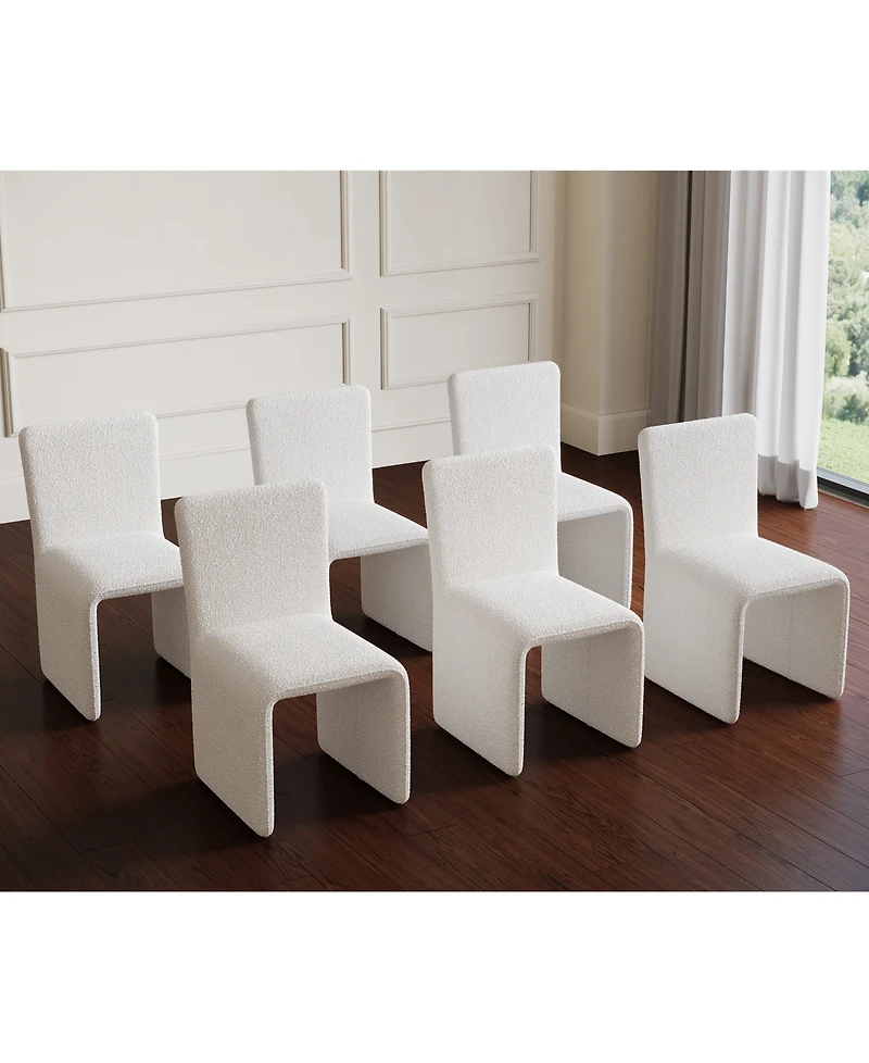 Furniture Emila 6-Pc. Fabric Upholstered Dining Chair Set