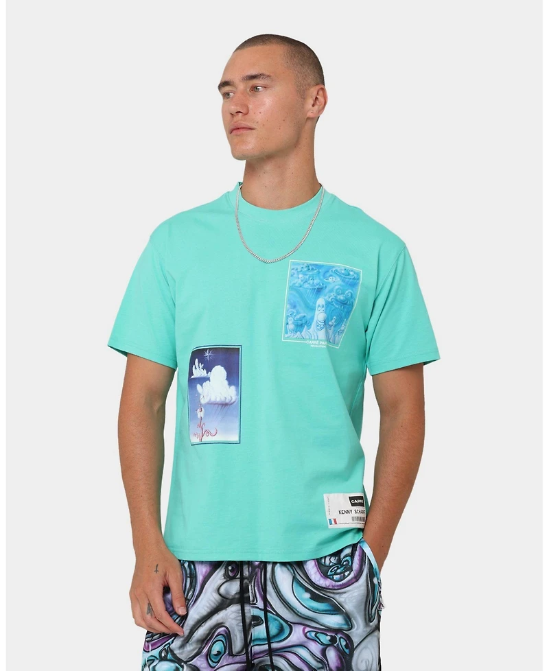 Carre Men's Carre X Kenny Scharf Chilaxia T-Shirt Aqua