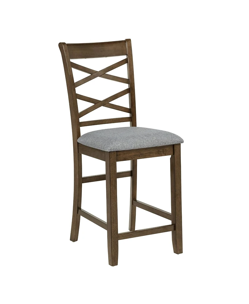 Streamdale Furniture 5-Piece Counter Height Dining Table Set with 4 Chairs, Walnut