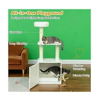 Zeus & Ruta Cat Tree with Litter Box Enclosure
