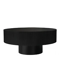 Streamdale Furniture Round Fluted Mid Century Modern Coffee Table