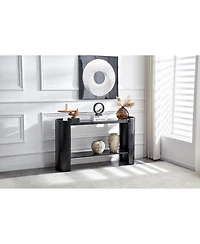 Streamdale Furniture curved foyer table - minimalist entrance sofa side table
