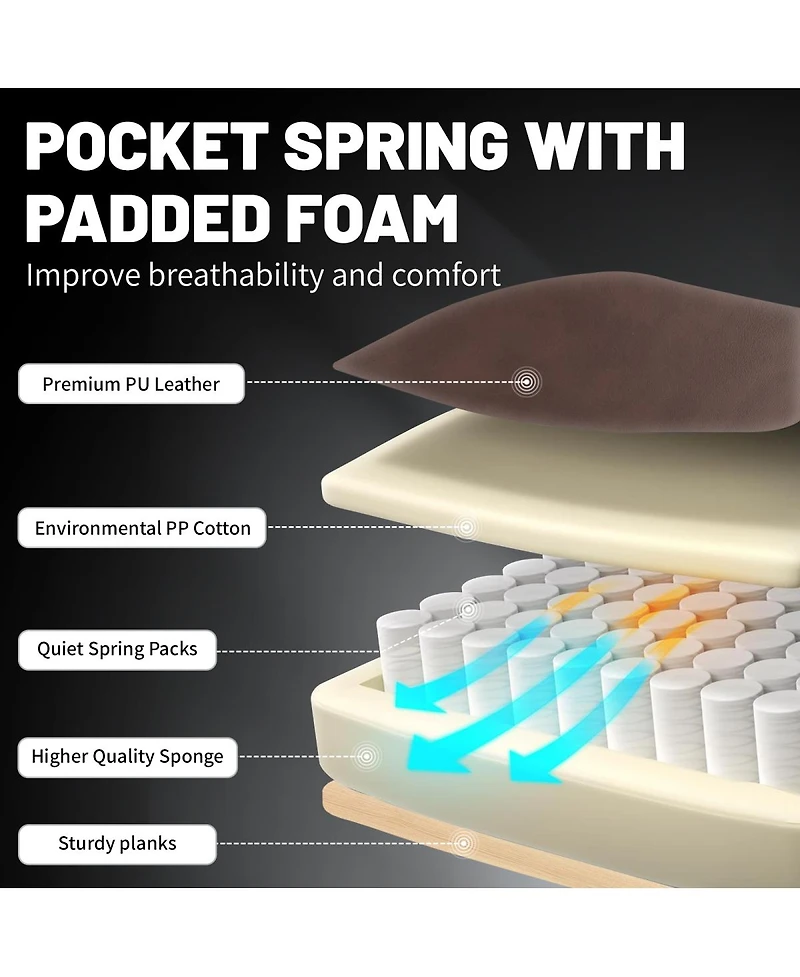 Streamdale Furniture 600LBS Big & Tall Office Chair, Extra Wide Seat, Adjustable Lumbar, Heavy Duty Executive Chair