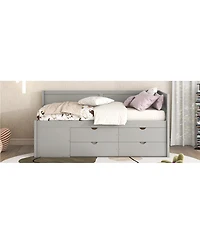 Streamdale Furniture Twin Daybed with Drawers and Shelves