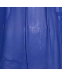 Pre-Owned Roberto Cavalli Women's Blue Silk Tassel Detailed Sheer Blouse