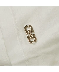 Pre-Owned Salvatore Ferragamo Women's White Sequin Embellished Jersey T-Shirt