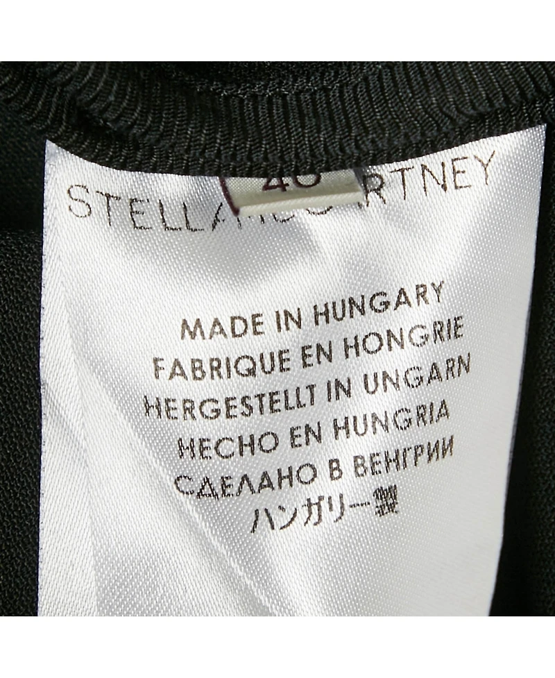 Pre-Owned Stella Mccartney Women's Black Crepe Long Sleeve Blouse