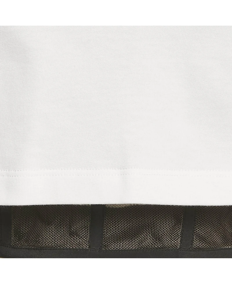 Pre-Owned Alexander Mcqueen Women's White/black Cotton Corset T-Shirt