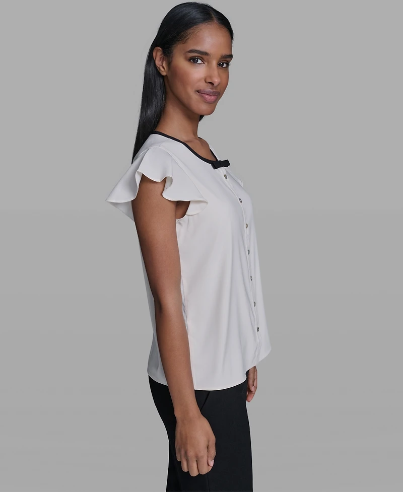 Karl Lagerfeld Paris Women's Round Neck Top