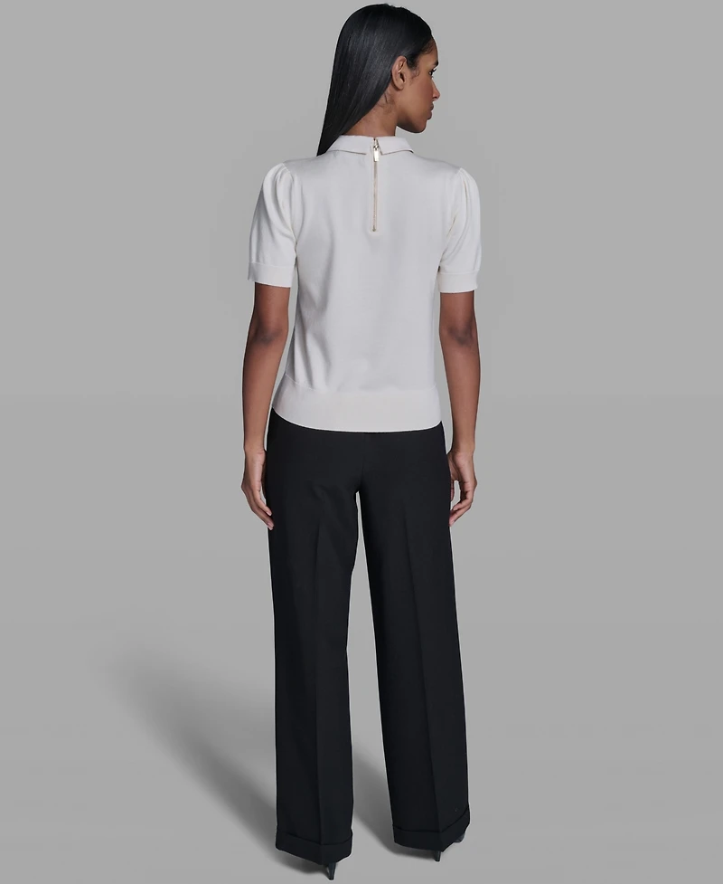 Karl Lagerfeld Paris Women's Collared Sweater