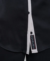 Karl Lagerfeld Paris Women's Collared Long-Sleeve Top