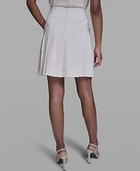 Karl Lagerfeld Paris Women's Woven Knee Length Pleated Skirt