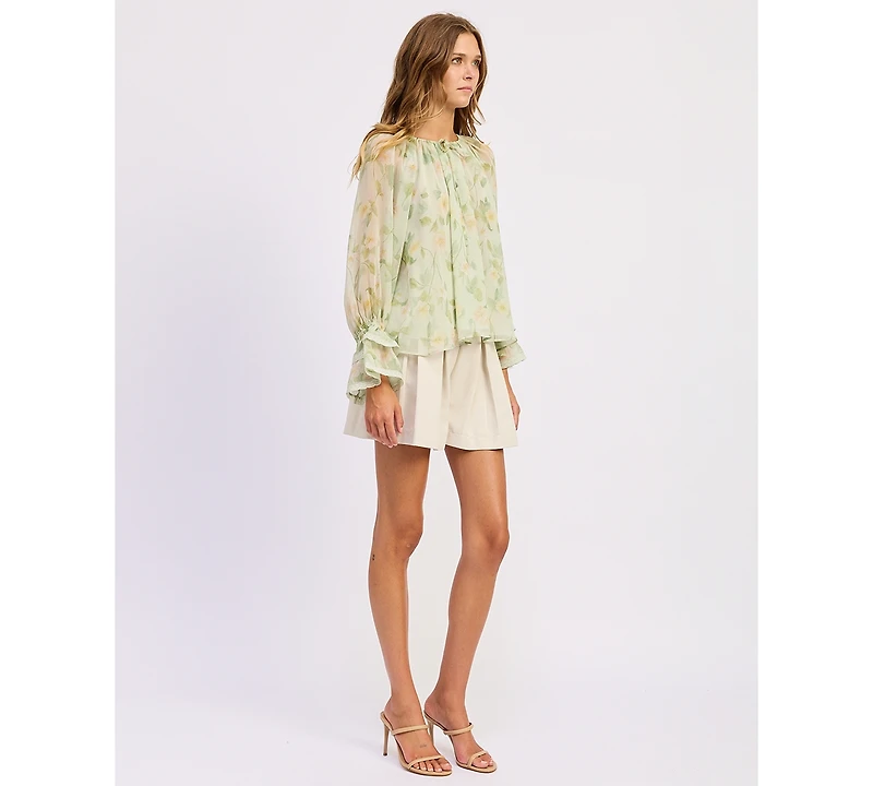 En Saison Women's Paloma Crewneck Blouse