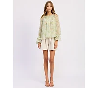 En Saison Women's Paloma Crewneck Blouse