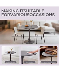 Streamdale Furniture 31.5" Gray Tulip Dining Table for 2-4 People