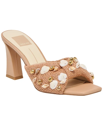 Dolce Vita Women's Tylah Beaded Square Toe Dress Sandals