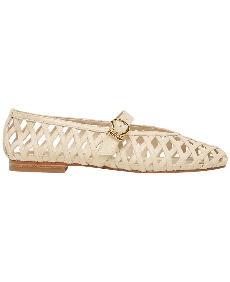 Dolce Vita Women's Bodey Woven Round Toe Mary Jane Flats