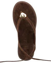 Dolce Vita Women's Judy Lace-Up Ankle Wrap Embellished Flat Sandals