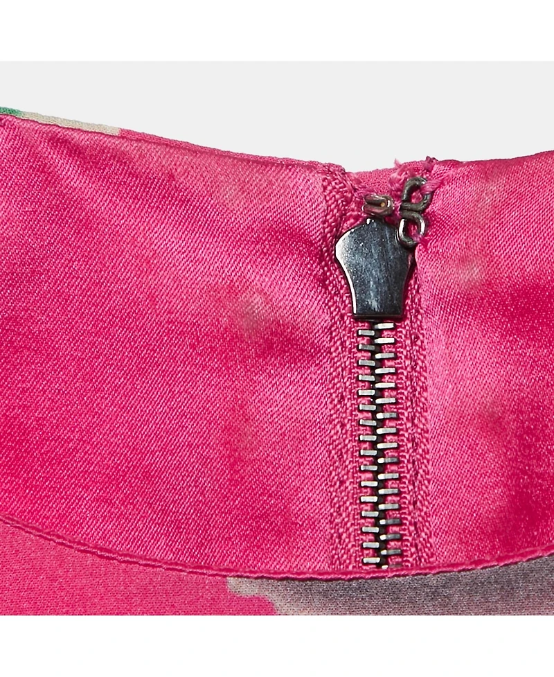 Pre-Owned Dolce & Gabbana Women's Pink Sicily Cupcake Print Silk Mini Dress