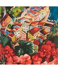 Pre-Owned Dolce & Gabbana Women's Multicolor Portofino Print Silk Top