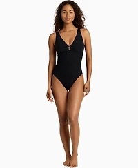 Lauren Ralph Women's Ring Tank One-Piece Swimsuit