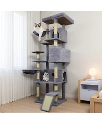 Zeus & Ruta 84.6" Dark Gray Cat Tree Tower