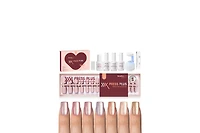 Beetles X Press Short Square Cat Eye Press-On Nails Kit, Nude (224 pcs)