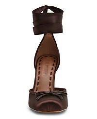 Steve Madden Women's Larina Lace-Up High-Heel Ballet Pumps