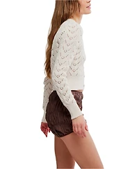 Free People Women's Pretty Pointelle Long-Sleeve Cardigan