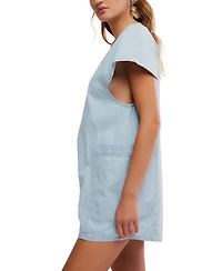 Free People Women's Fall V-Neck Denim Romper