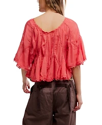 Free People Women's Michelle Short-Sleeve Blouse