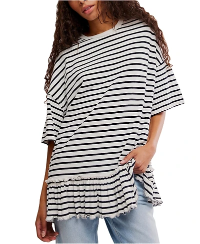 Free People Women's Why Yes Striped Crew Neck Top