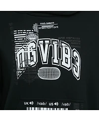 Pre-Owned Dolce & Gabbana Men's Black Dgvibe3 Print Cotton Knit Hoodie