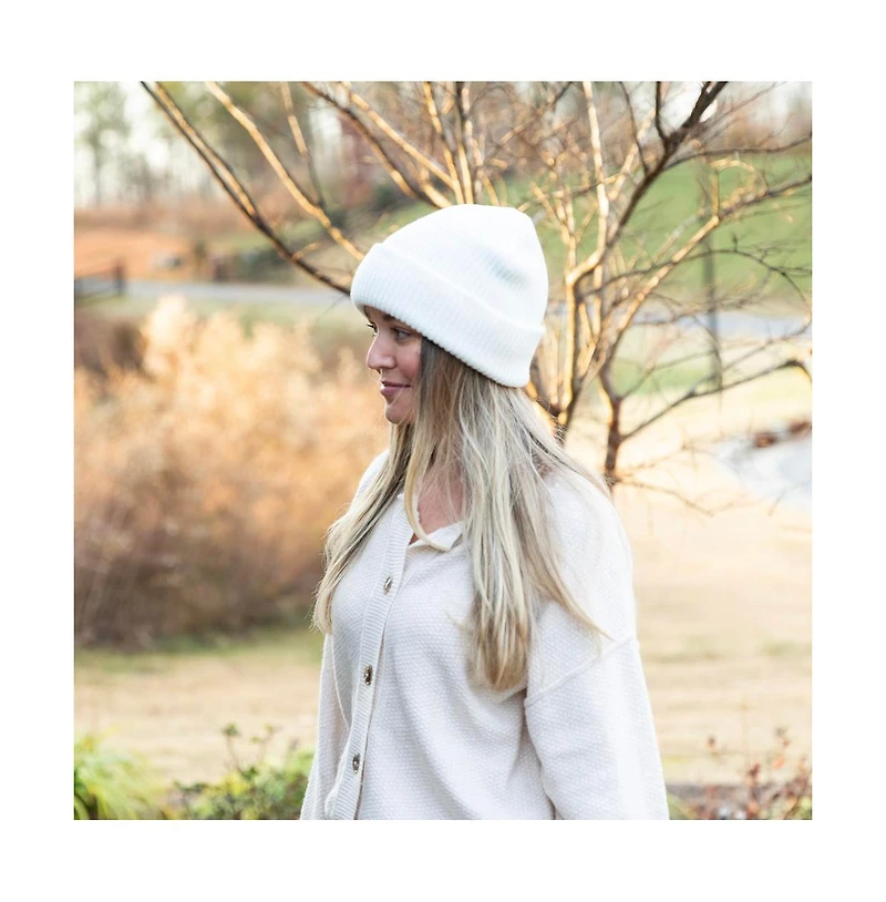 Headbands of Hope Women's Classic Ribbed Knit Beanie - Ivory