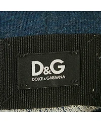 Pre-Owned Dolce & Gabbana Men's Blue Tiger Print Cotton Hoodie