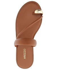 Arezzo Women's Pamela Round Toe Flat Sandal