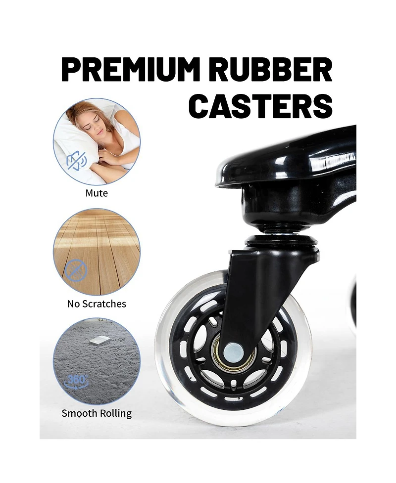 Streamdale Furniture 600LBS Heavy Duty Office Chair, Big & Tall, High Back Executive Desk Chair with Pocket Spring Cushion