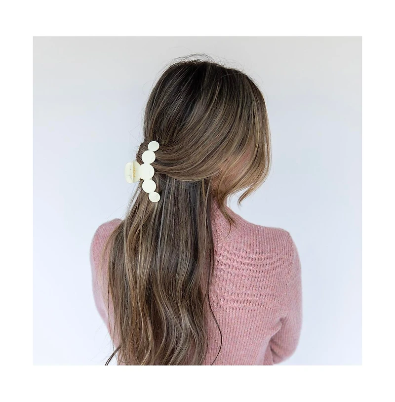 Headbands of Hope Women's Matte Dot Claw Clip - Cream