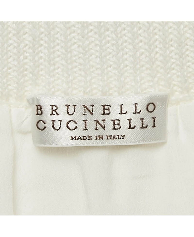 Pre-Owned Brunello Cucinelli Women's Cable Knit Tie Detail Midi Skirt