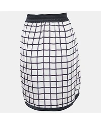 Pre-Owned Isabel Marant Women's Etoile White Windowpane Silk Skirt